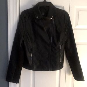 NY&CO black faux leather jacket